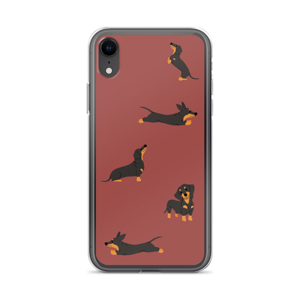 Dancing Dachshunds - Terracotta Case for iPhone® - Paws at Heart